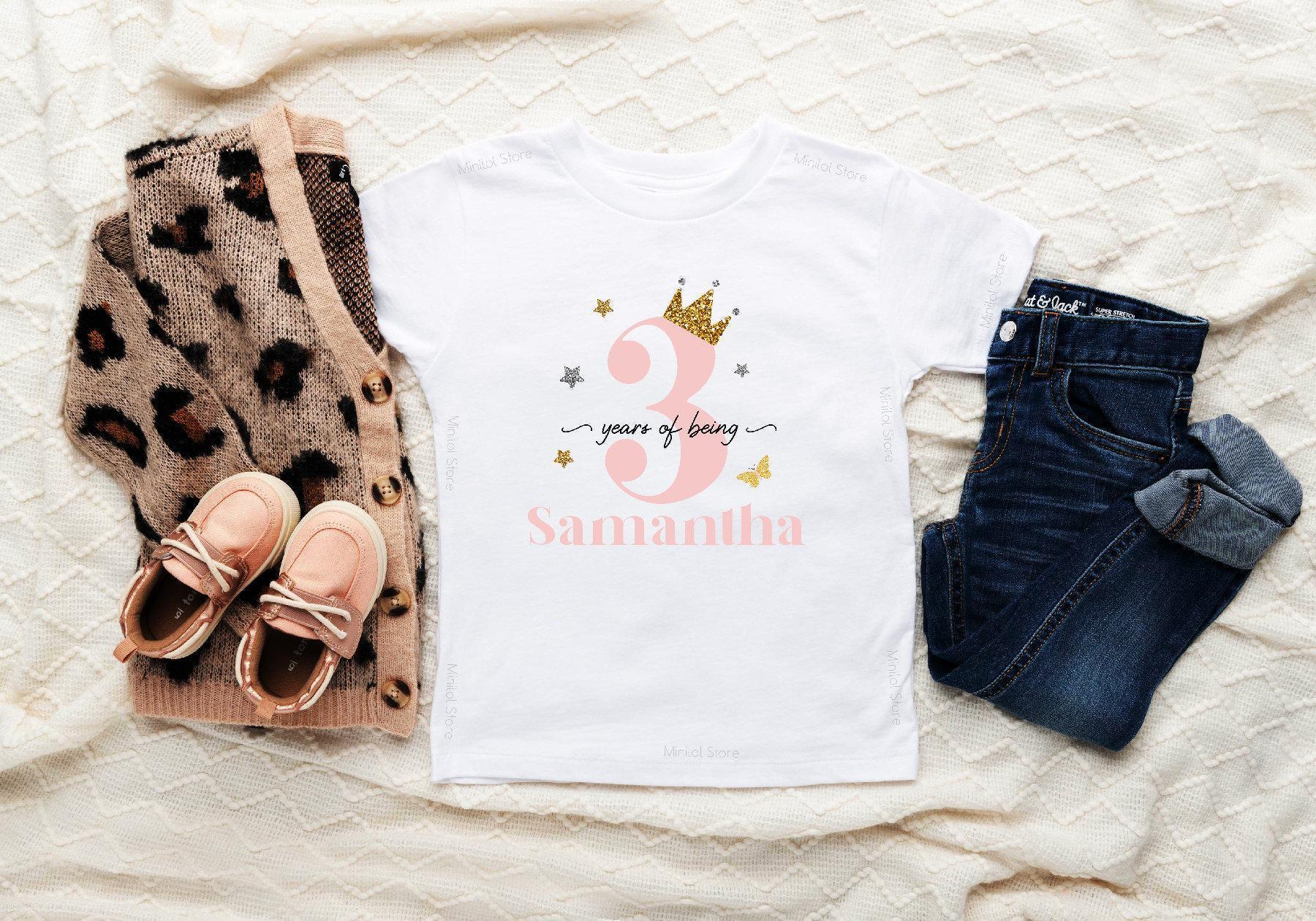 3rd Birthday Three Quarter Kids Shirt birthday product image 5