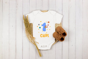 Outer Space First Birthday Shirt birthday product image 3