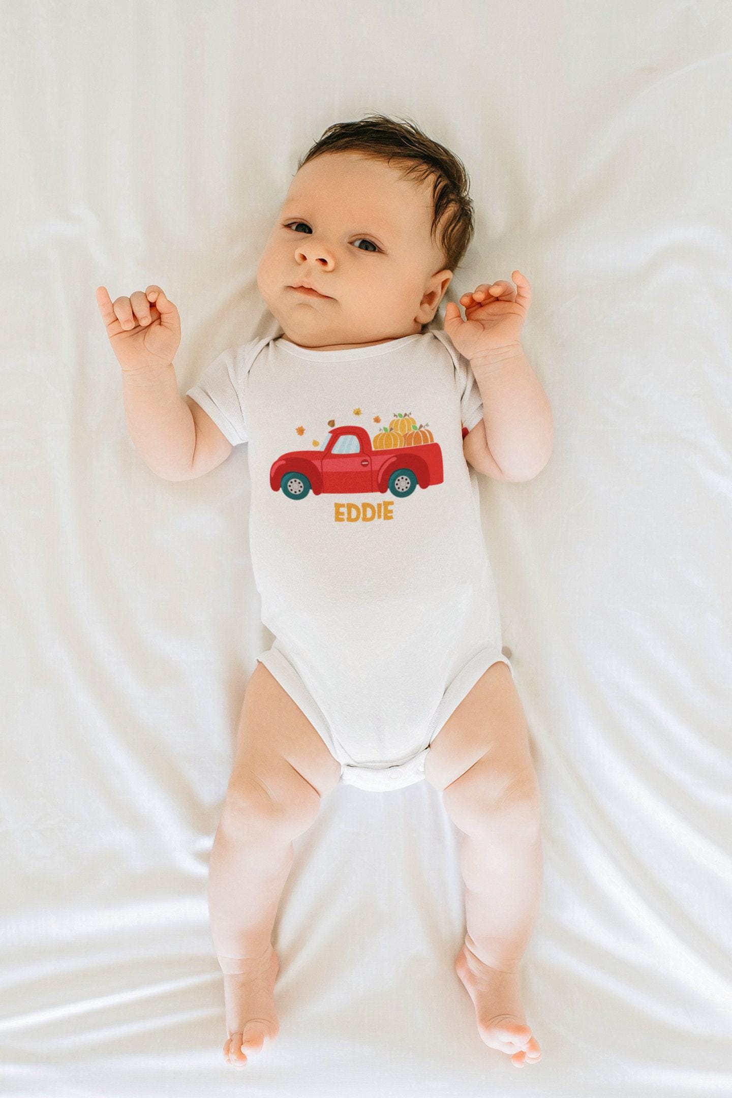 Seasonal apparel color chart for Personalized Fall Red Truck Kids Shirt