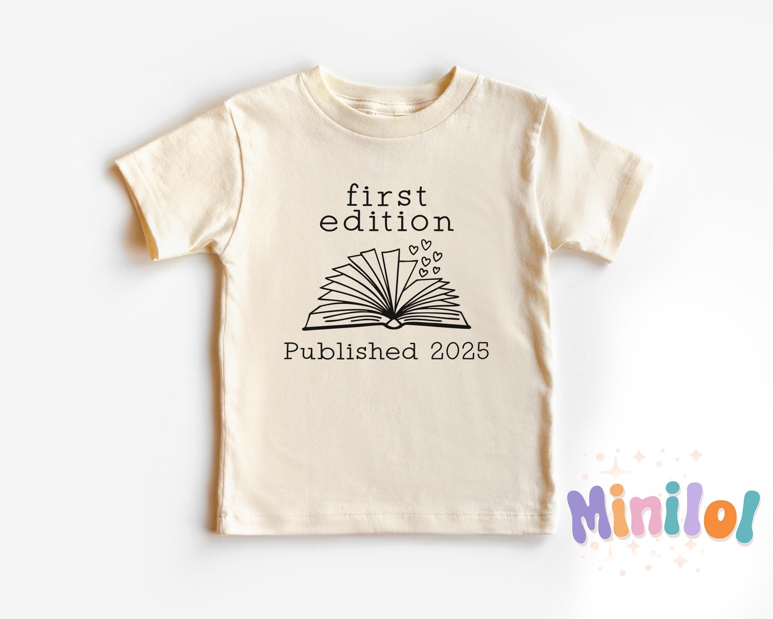 Close-up of the First Edition Published 2025 baby announcement design