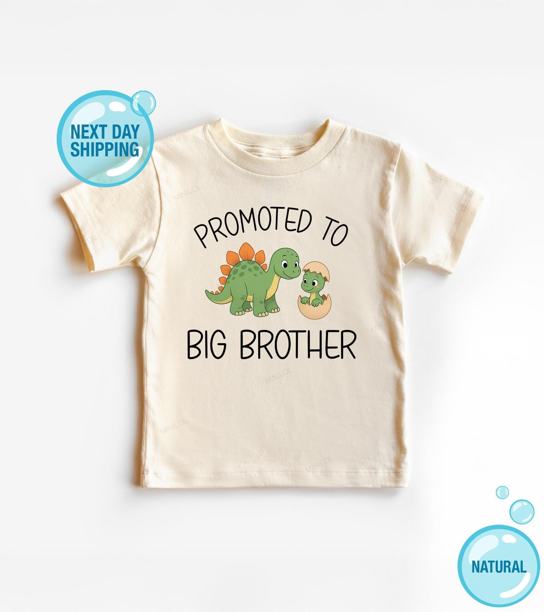 Main pregnancy announcement product mockup for Promoted to Big Brother Pregnancy Announcement Sibling Reveal Shirt – Style 2