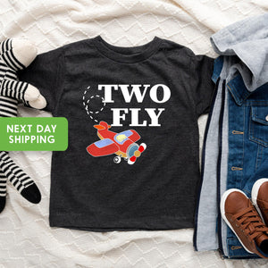 Two Fly Airplane Second Birthday Shirt birthday product image 1