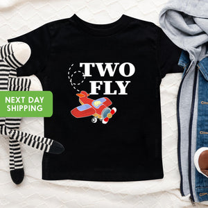 Two Fly Airplane Second Birthday Shirt birthday product image 2