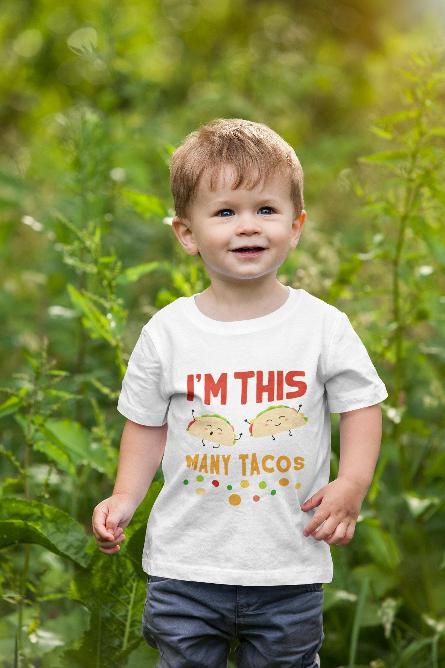 I'm This Many Tacos Second Birthday Shirt birthday product image 7