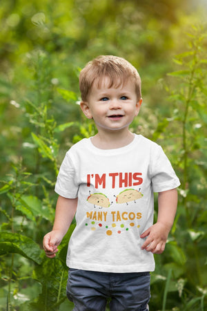 I'm This Many Tacos Second Birthday Shirt birthday product image 7