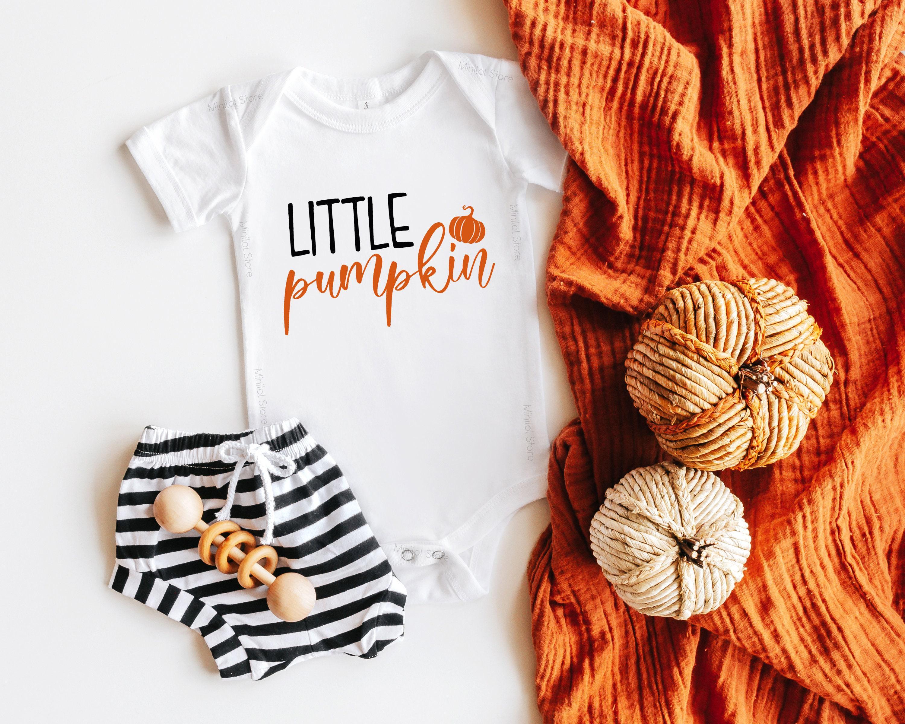 Baby bodysuit and kids shirt style options for Little Pumpkin