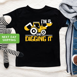 I'm 5 and Digging It Birthday Shirt birthday product image 2