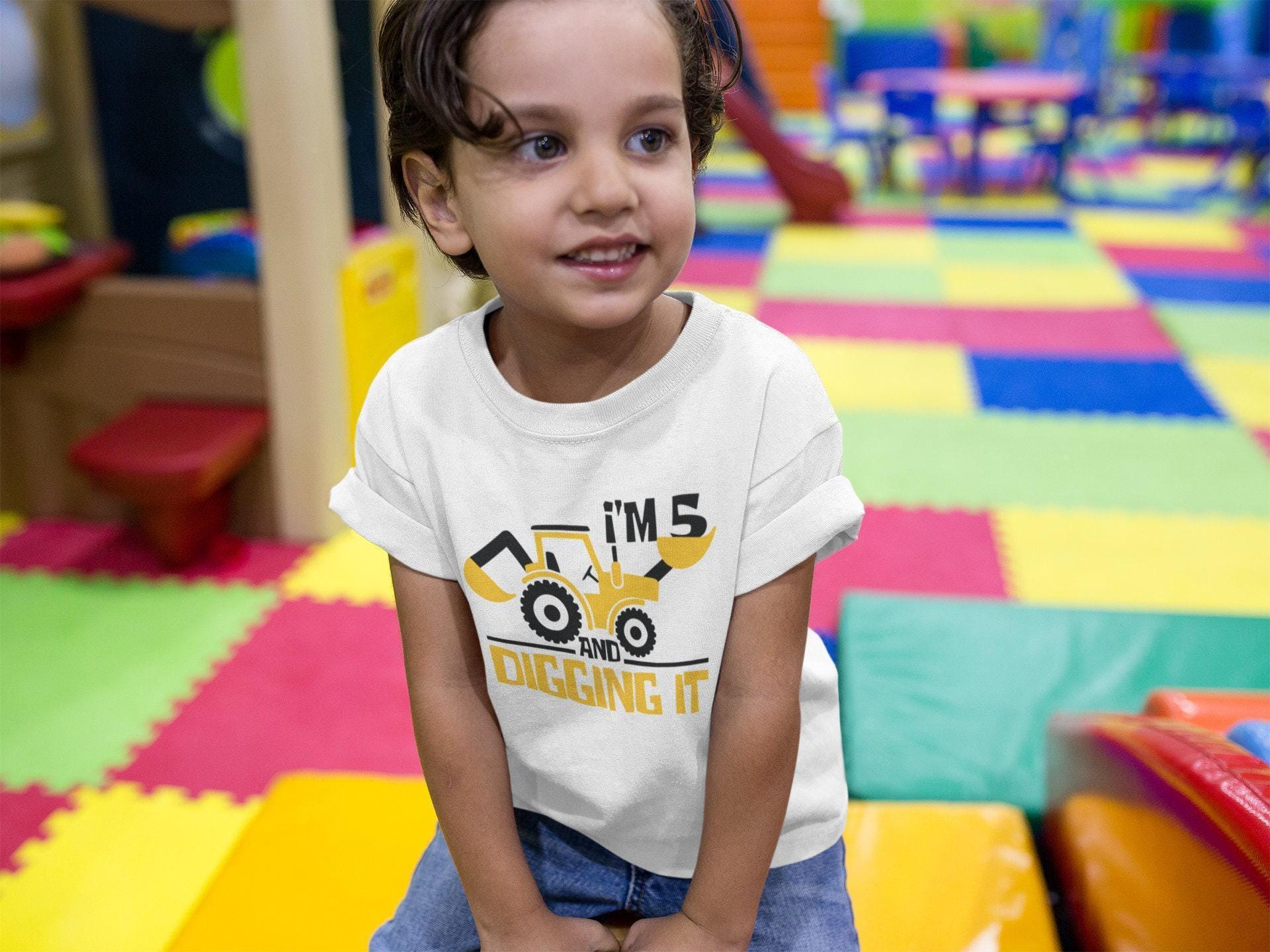 I'm 5 and Digging It Birthday Shirt birthday product image 6