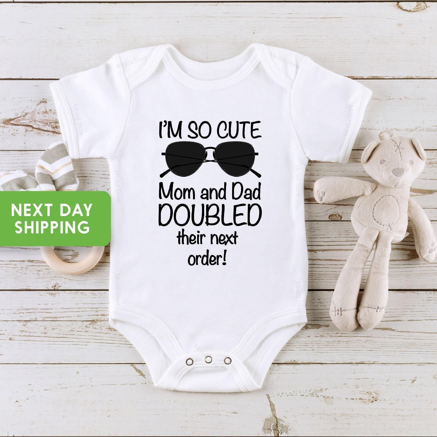 Close-up of the Twins Pregnancy Announcement baby announcement design