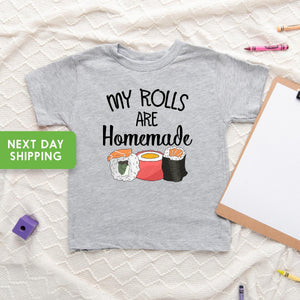 Baby bodysuit and kids shirt style options for My Rolls Are Homemade