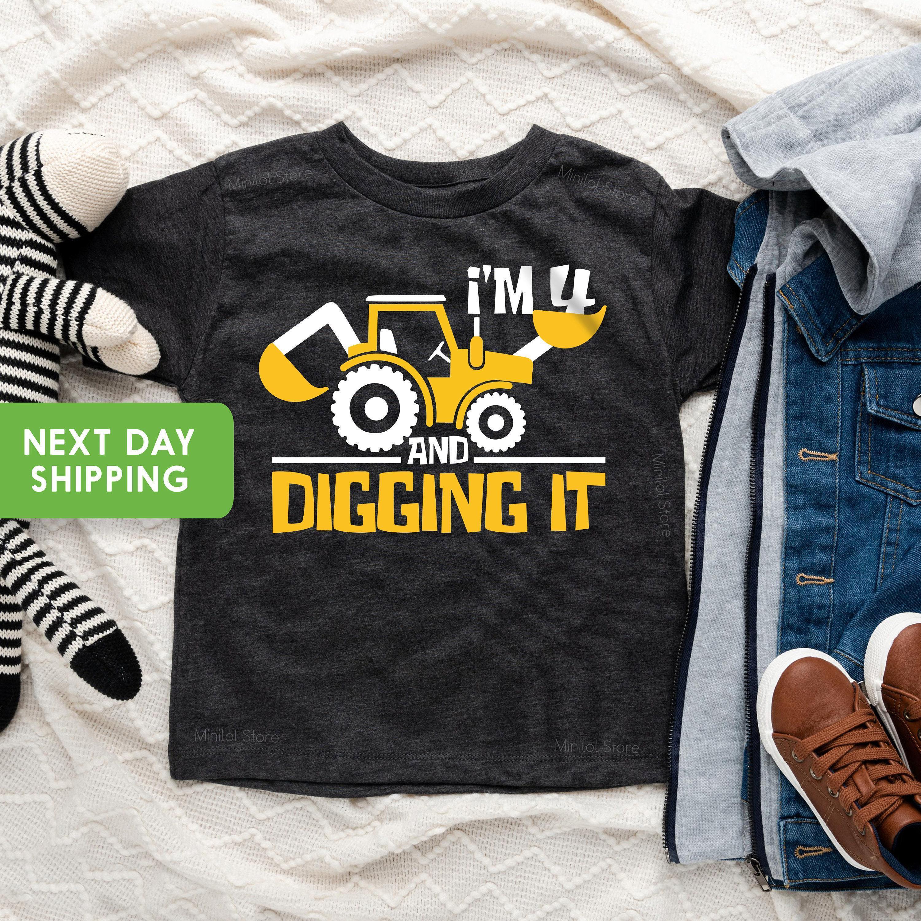 I'm 4 and Digging It Birthday Shirt birthday product image 1
