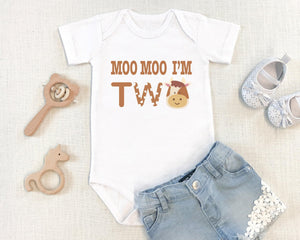 Moo Moo I'm 2 Farm Birthday Shirt birthday product image 6