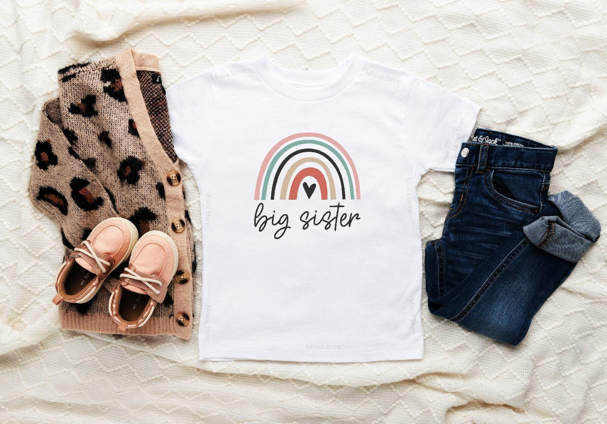 Sibling rainbow design on Baby Short Sleeve Onesie®