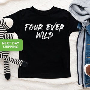 Four Ever Wild Safari Birthday Shirt birthday product image 1