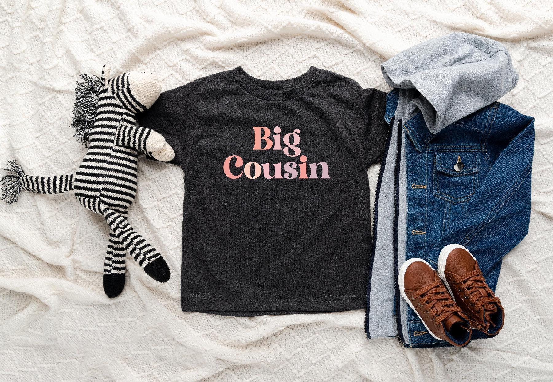 Close-up of the Big Cousin Announcement baby announcement design