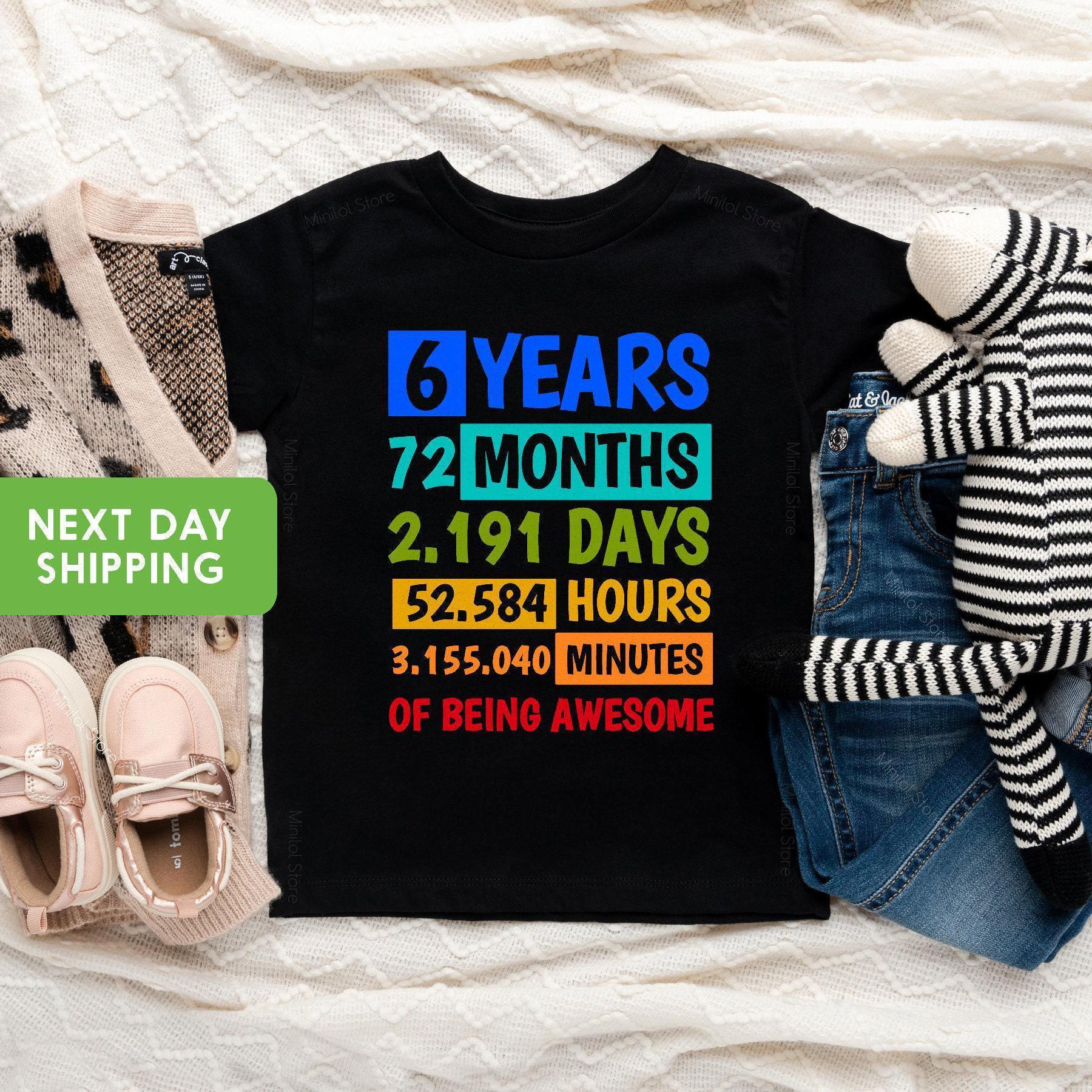 6 Years of Being Awesome Birthday Shirt birthday product image 2