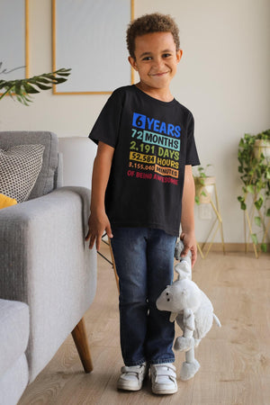 6 Years of Being Awesome Birthday Shirt birthday product image 7