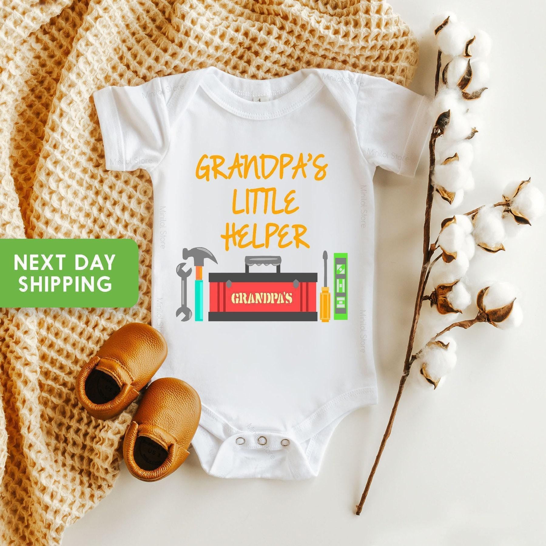 Main pregnancy announcement product mockup for Pregnancy Reveal ® Grandparent Pregnancy Reveal Baby Announcement Onesie®