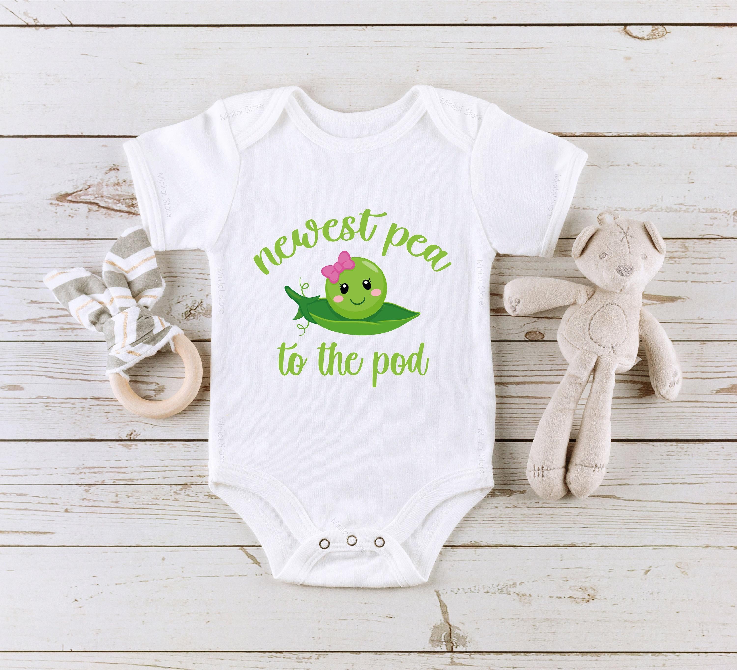Close-up of the Newest Pea to the Pod baby announcement design