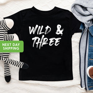 Three & Wild Safari Birthday Shirt birthday product image 2
