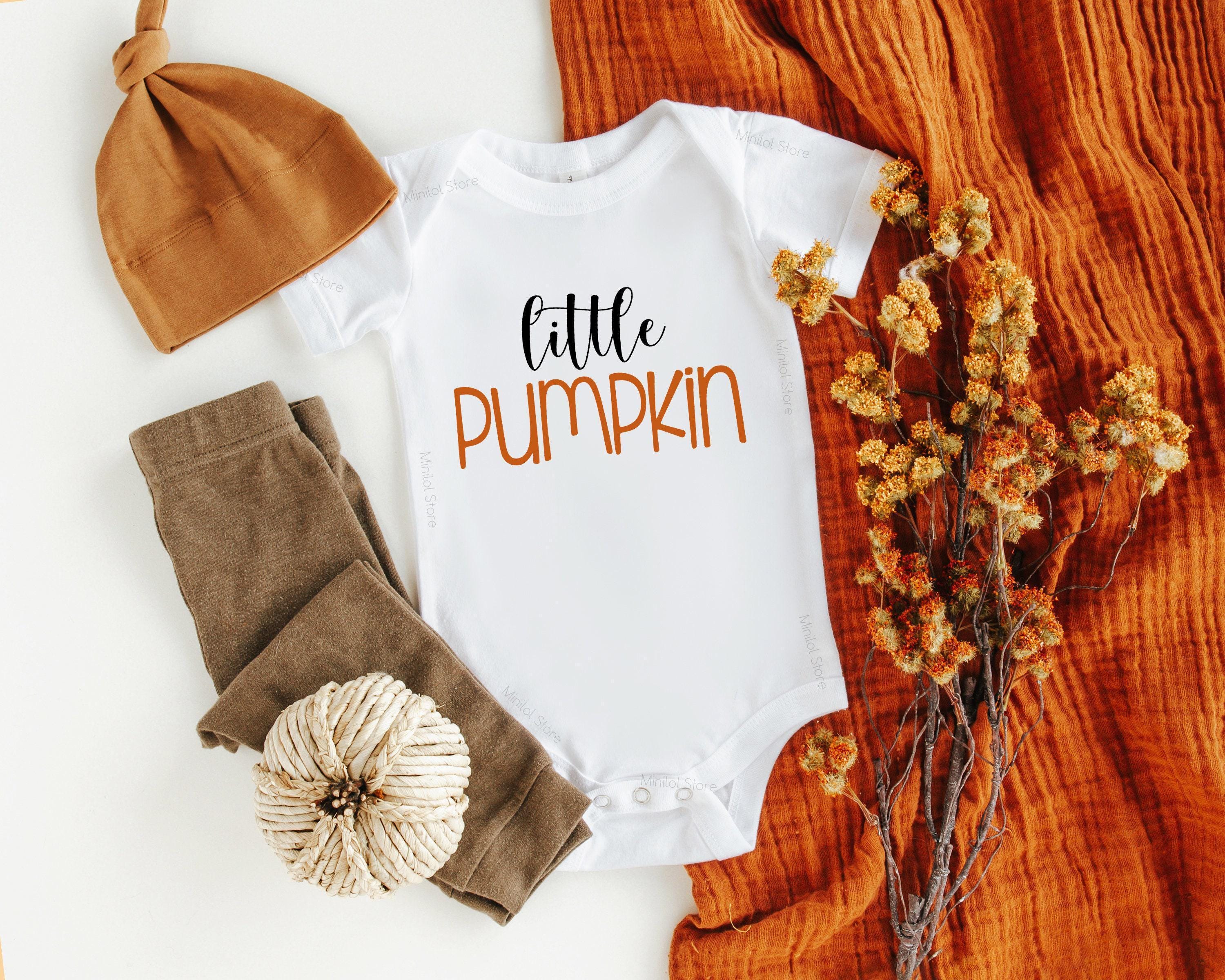Close-up of the Little Pumpkin fall apparel design