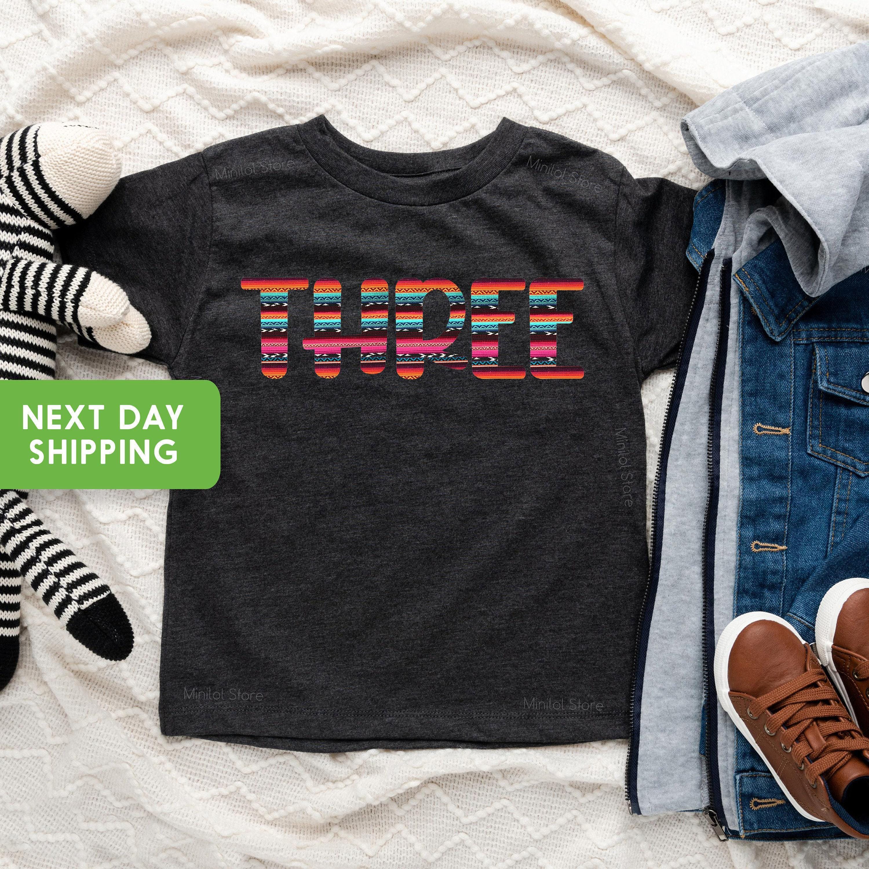 Serape Fiesta Third Birthday Shirt birthday product image 3