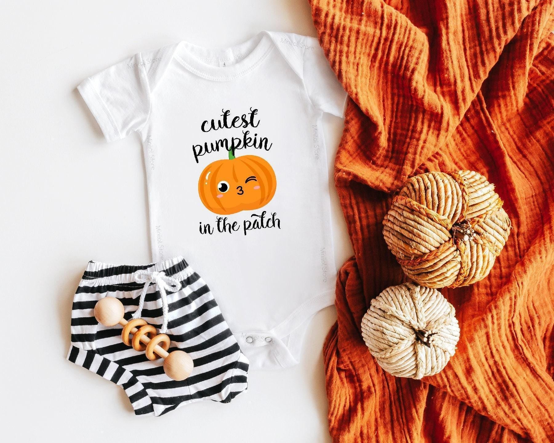 Alternate baby or kids garment view for Cutest Pumpkin in the Patch Fall Toddler Shirt