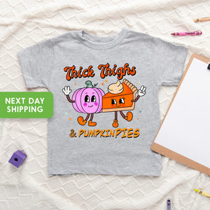 Alternate baby or kids garment view for Thick Thighs & Pumpkin Pies Thanksgiving Baby Onesie®