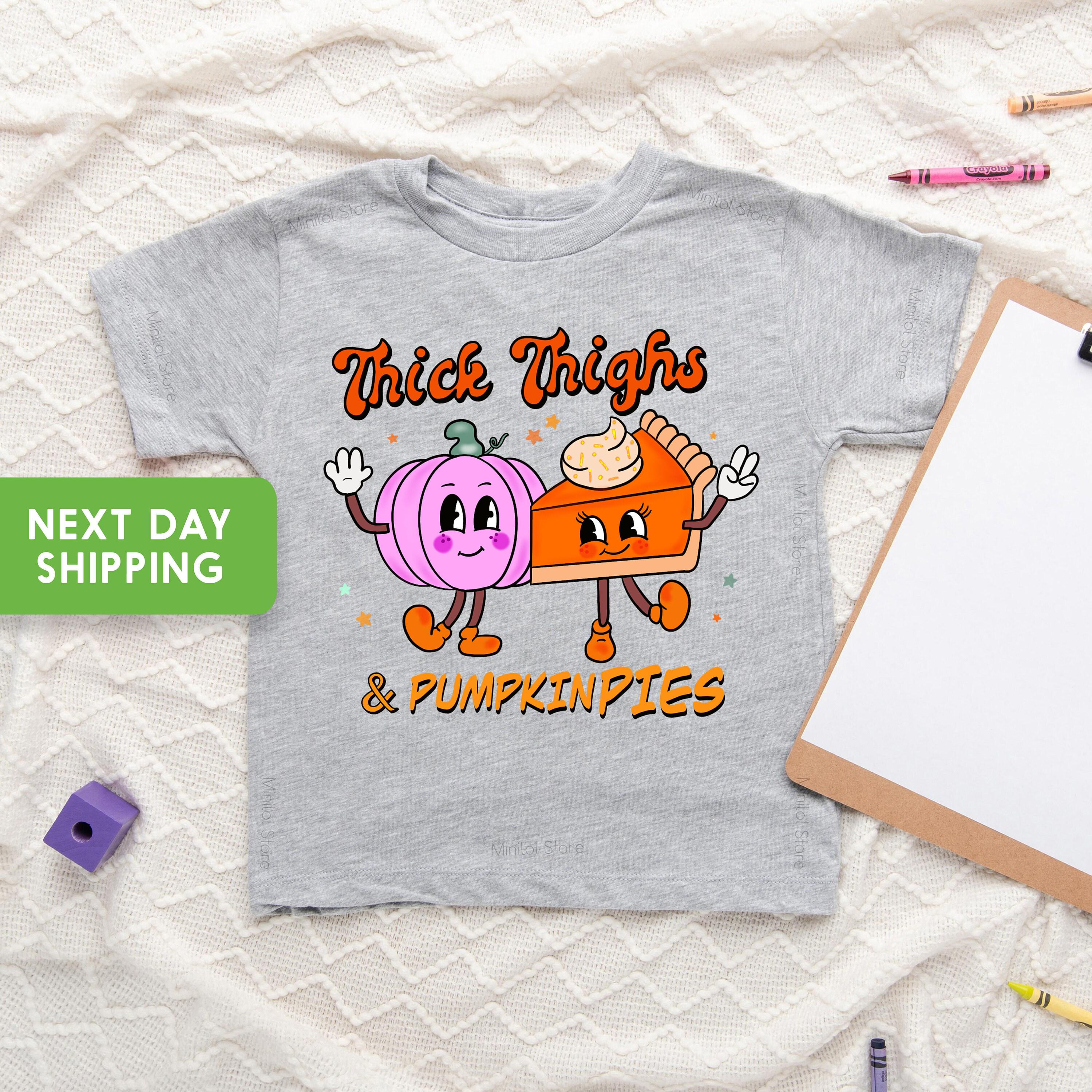 Alternate baby or kids garment view for Thick Thighs & Pumpkin Pies Thanksgiving Baby Onesie®