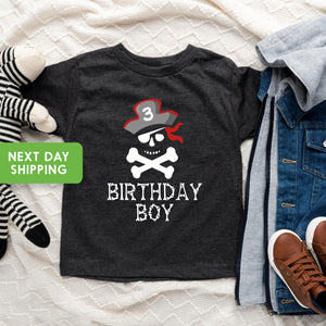 Pirate Third Birthday Kids Shirt birthday product image 3