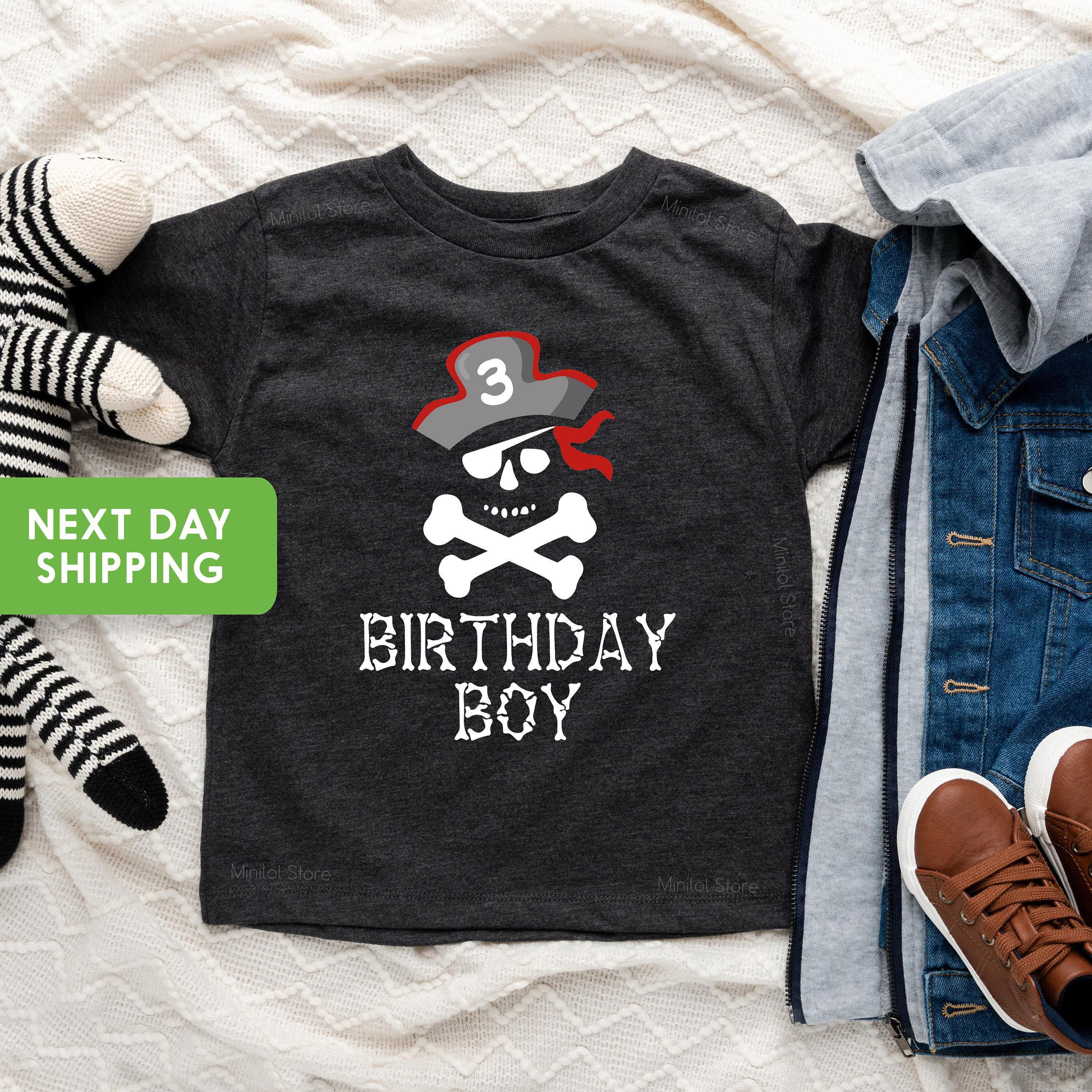 Pirate Third Birthday Kids Shirt birthday product image 3