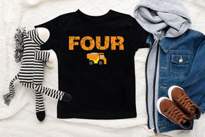 Construction Fourth Birthday Kids Shirt birthday product image 2