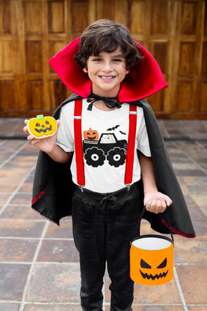 Available garment styles for Halloween Monster Truck Kids Shirt