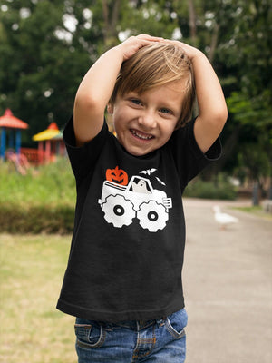 Seasonal apparel color chart for Halloween Monster Truck Kids Shirt