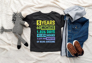 Classic Fifth Birthday Kids Shirt birthday product image 2