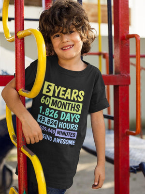 Classic Fifth Birthday Kids Shirt birthday product image 5