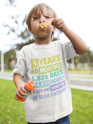 Classic Fifth Birthday Kids Shirt birthday product image 6