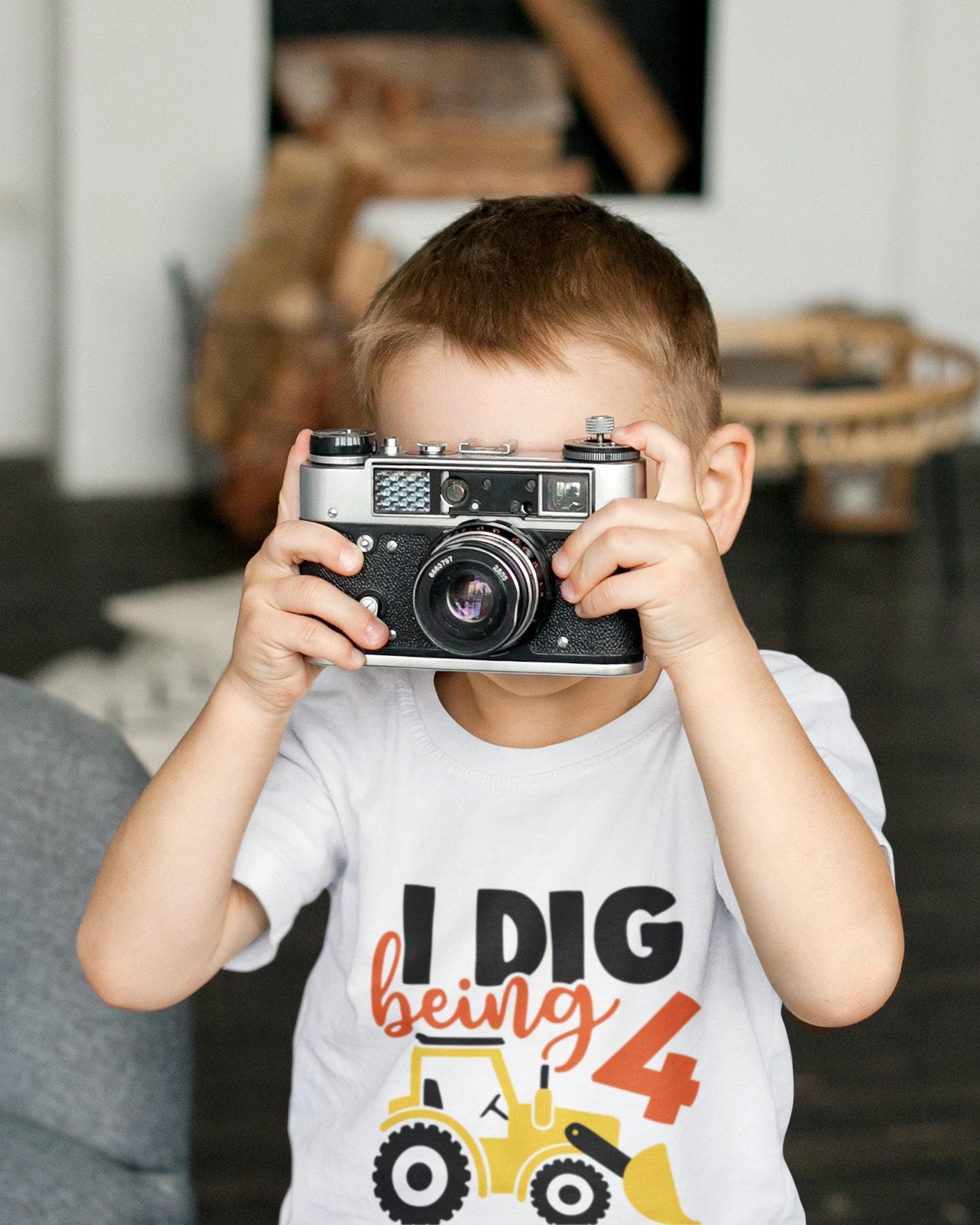 I Dig Being 4 Construction Birthday Shirt birthday product image 6