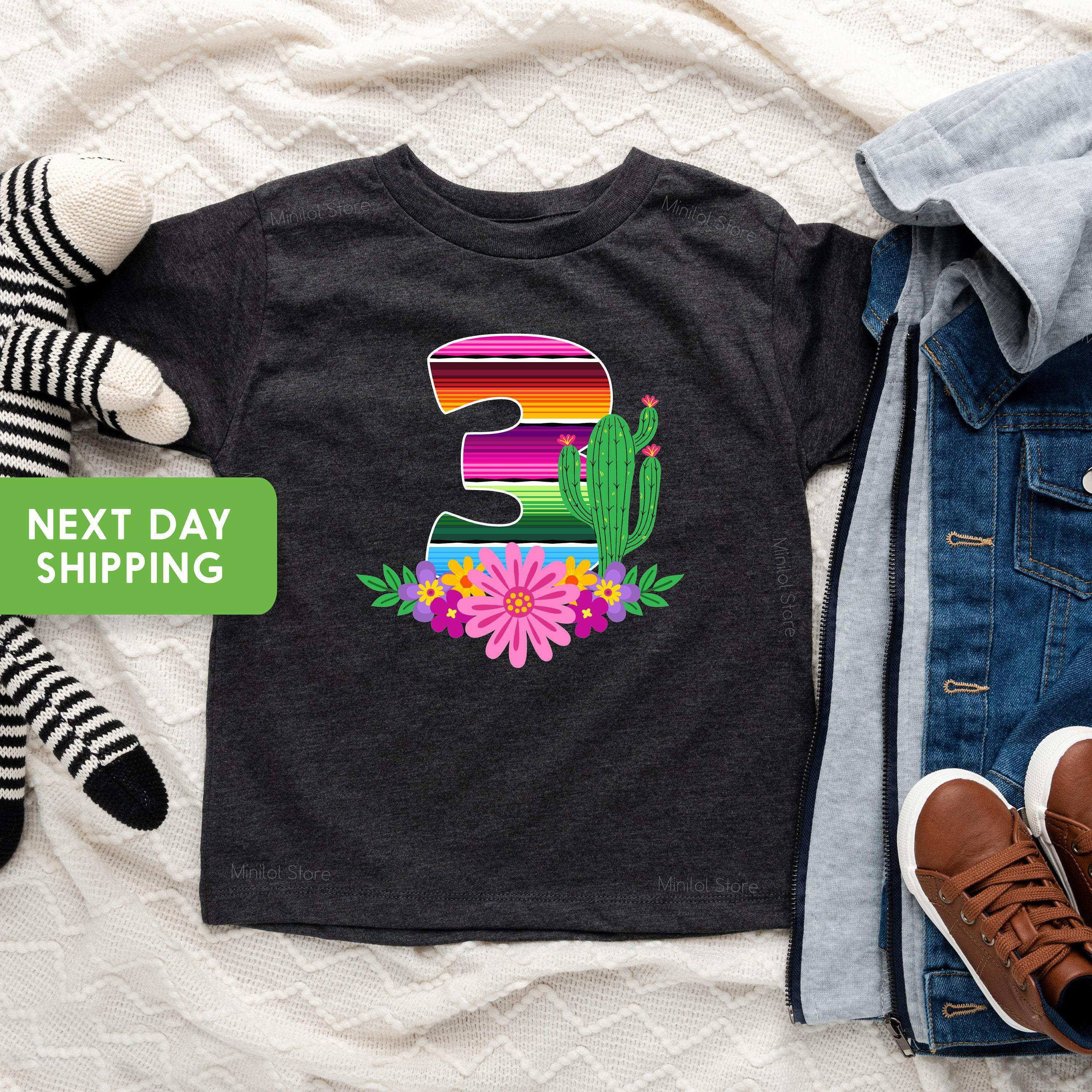 Fiesta Third Birthday Kids Shirt birthday product image 2