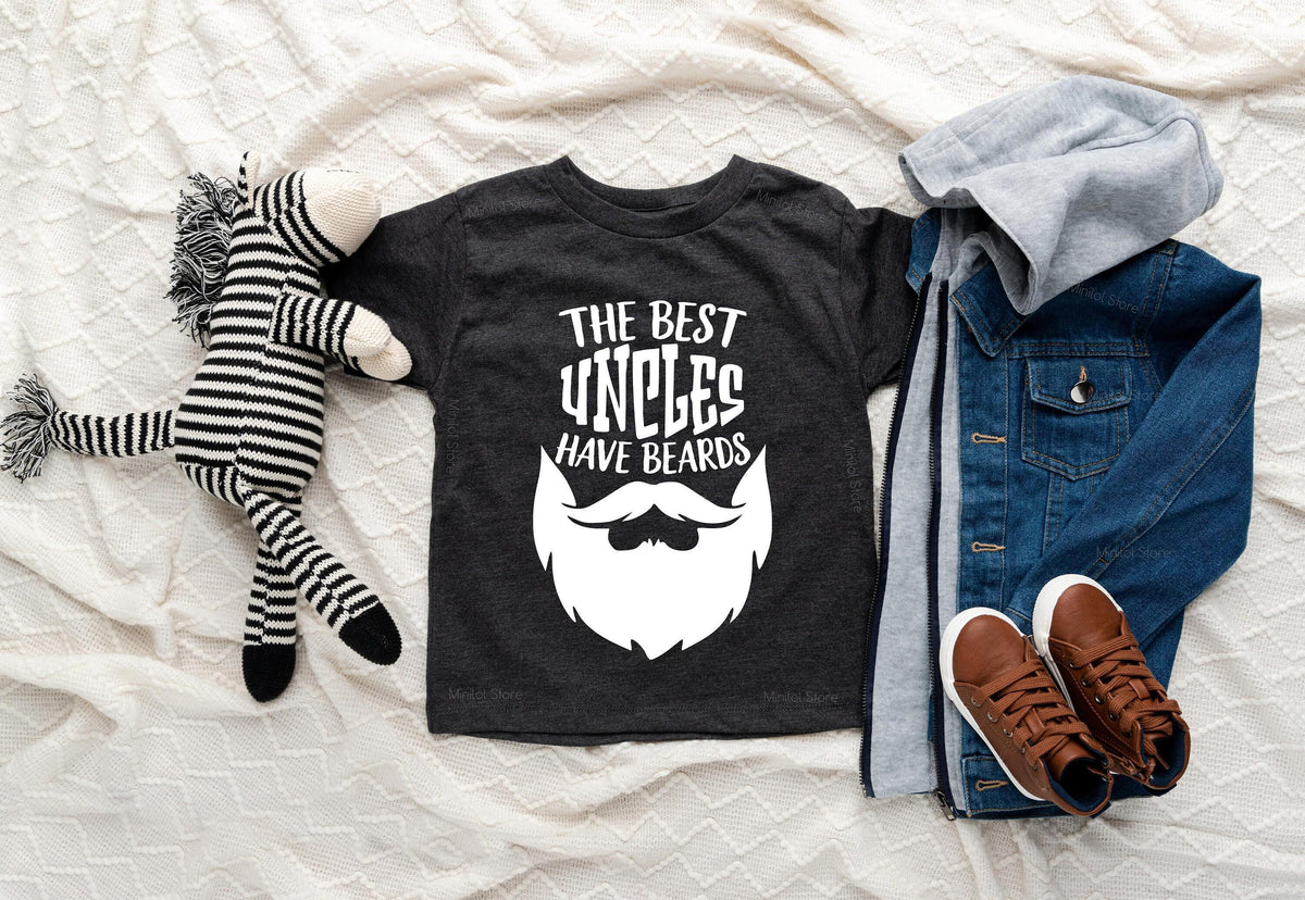 Uncle Pregnancy Announcement Aunt & Uncle typographic design on Baby Short Sleeve Onesie®