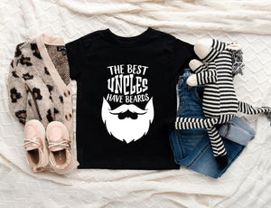 Uncle Pregnancy Announcement Aunt & Uncle typographic design on Baby Short Sleeve Onesie®
