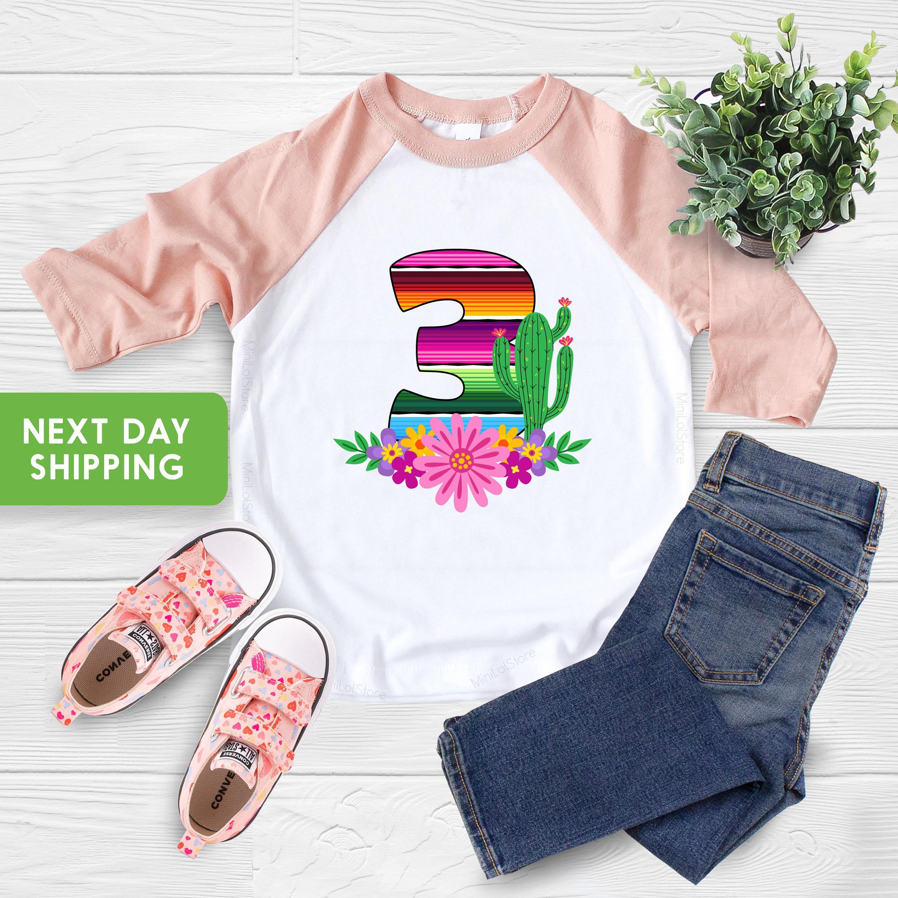 Fiesta Third Birthday Kids Shirt birthday product image 5