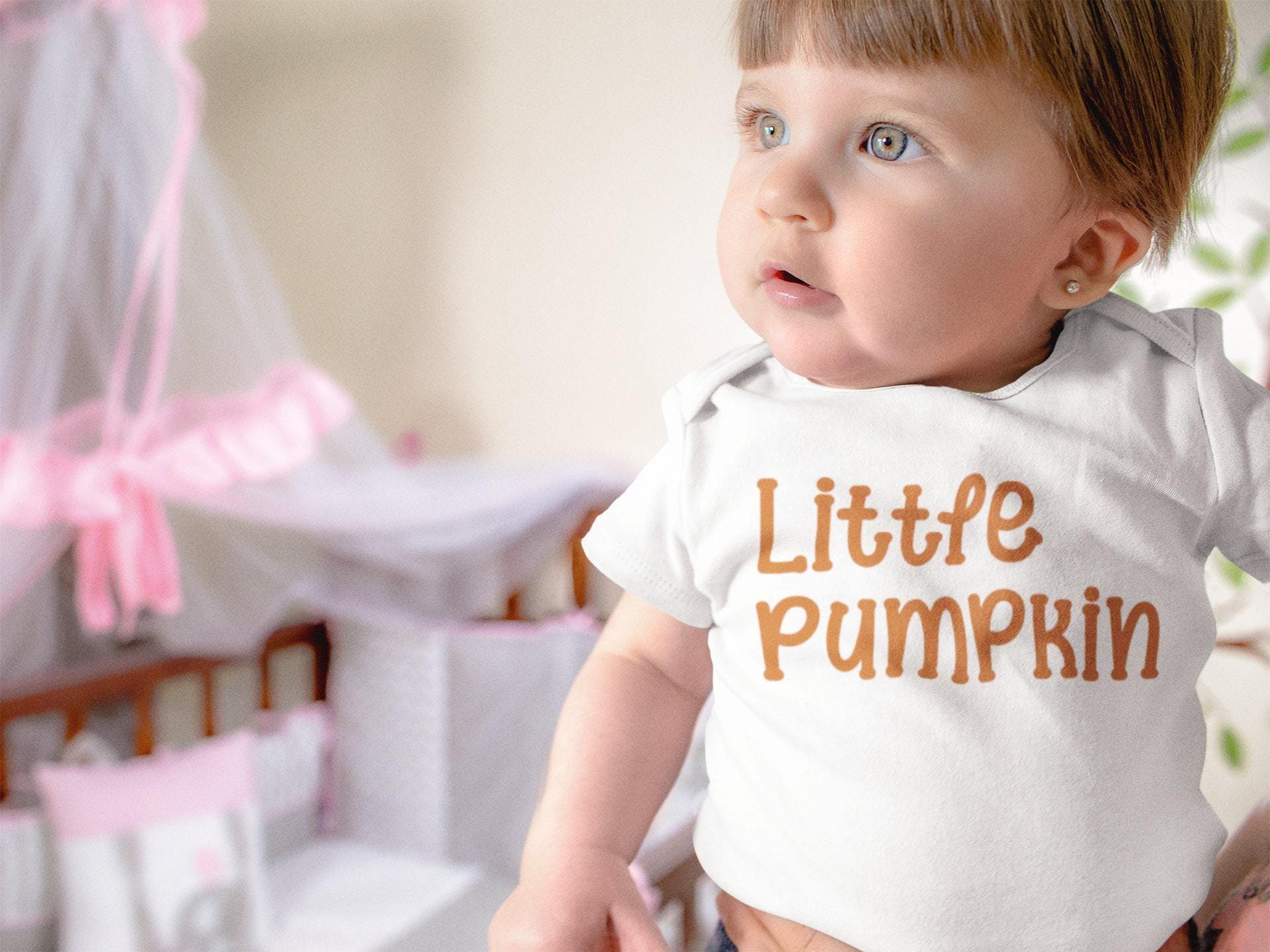 Little Pumpkin Fall Baby Onesie® product image 6
