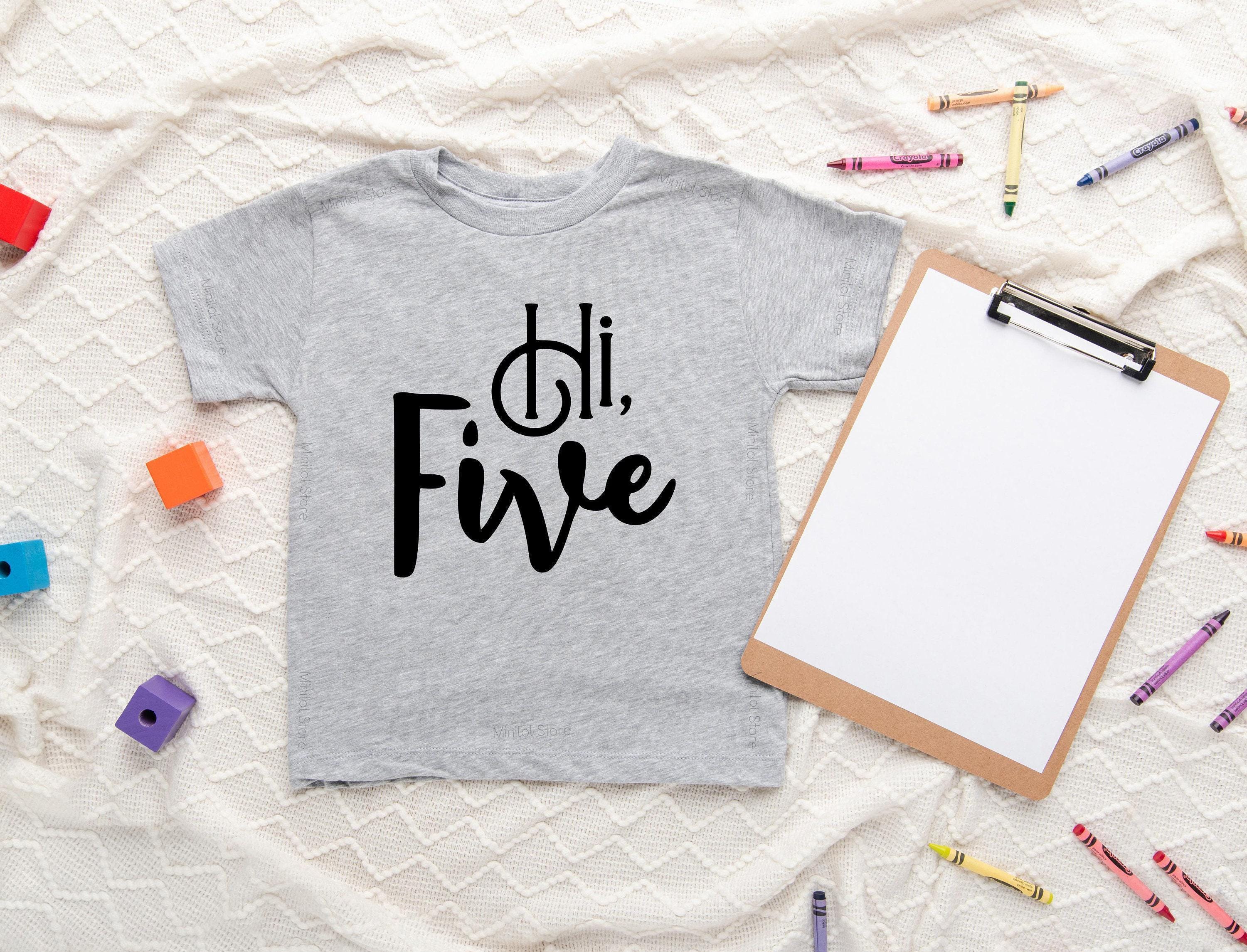 Hi Five Fifth Birthday Kids Shirt birthday product image 4