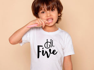 Hi Five Fifth Birthday Kids Shirt birthday product image 5
