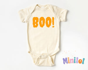 Main product mockup of Boo Halloween Baby Onesie®
