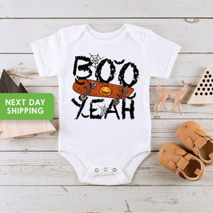 Lifestyle mockup featuring Boo Yeah Halloween Kids Shirt