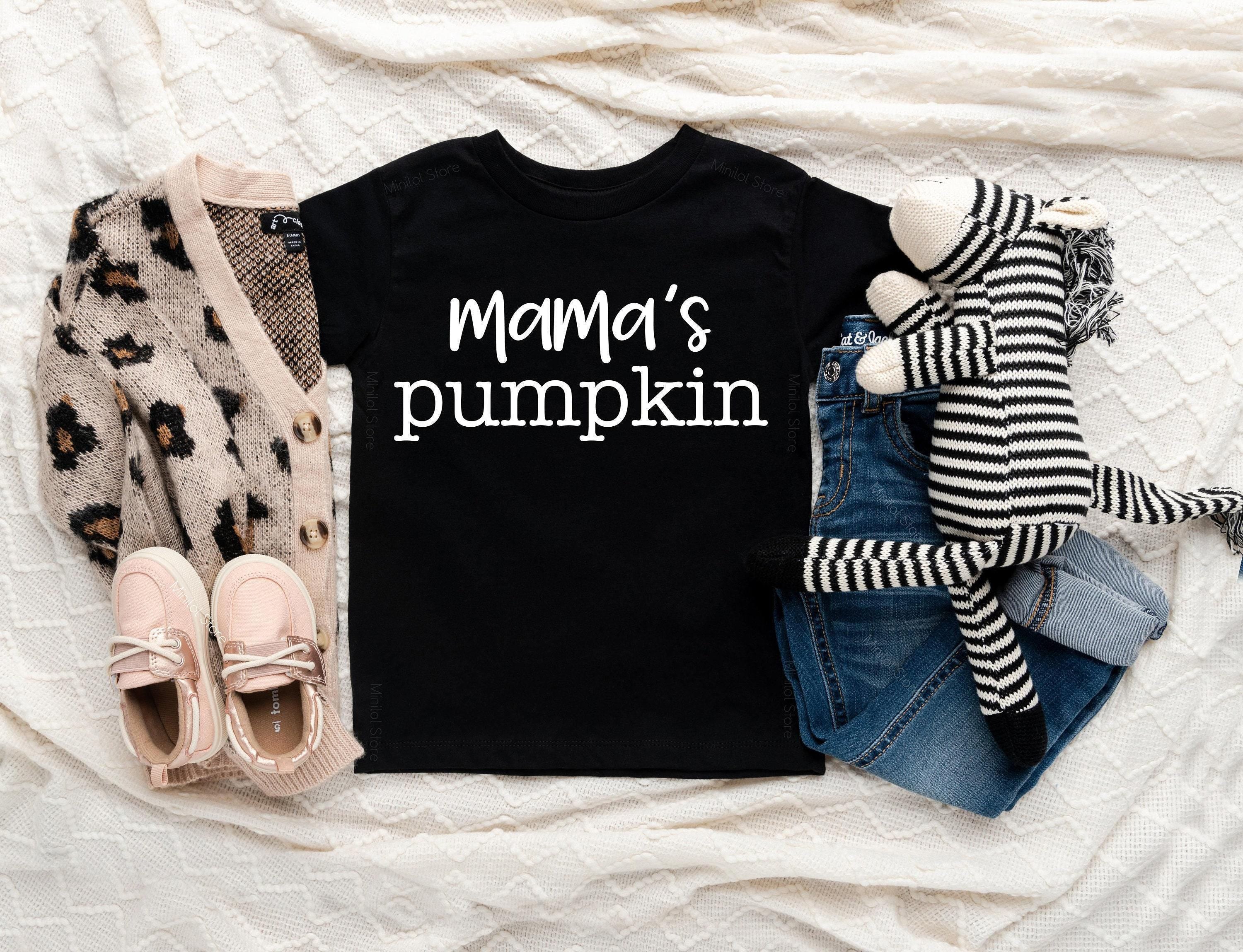Baby bodysuit and kids shirt style options for Mama's Pumpkin