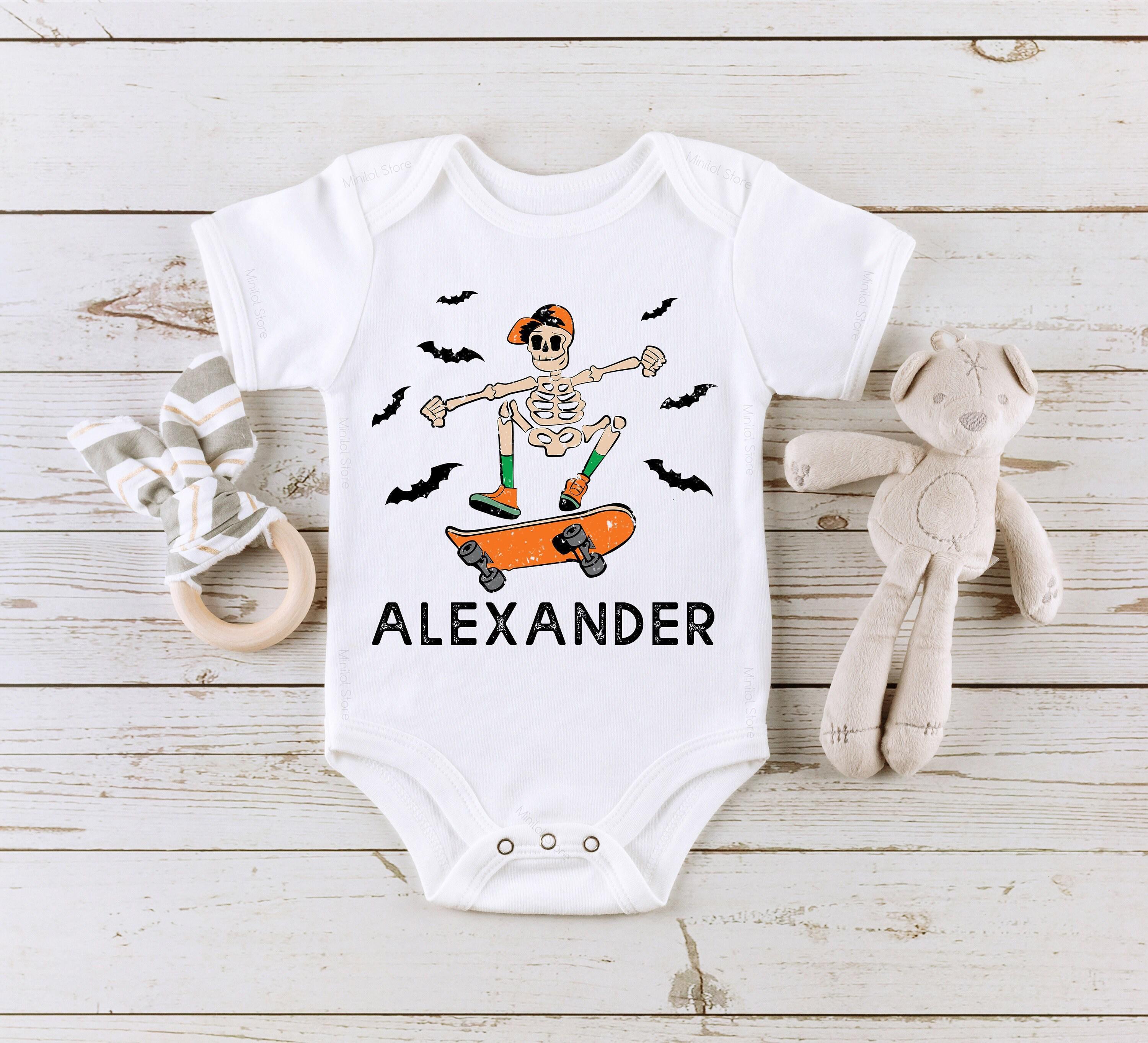 Personalized Skeleton Halloween Kids Shirt product image 2