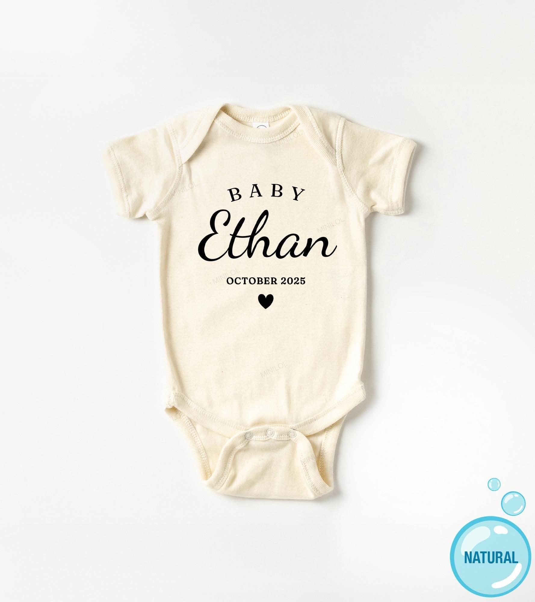 Close-up of the Pregnancy Announcement : Last Name Reveal baby announcement design